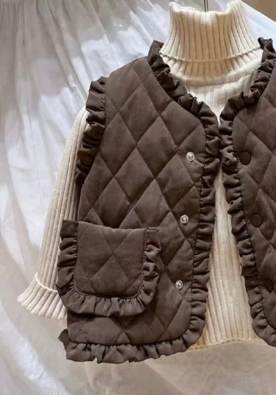 Бебешки елек с подплата Waffle
