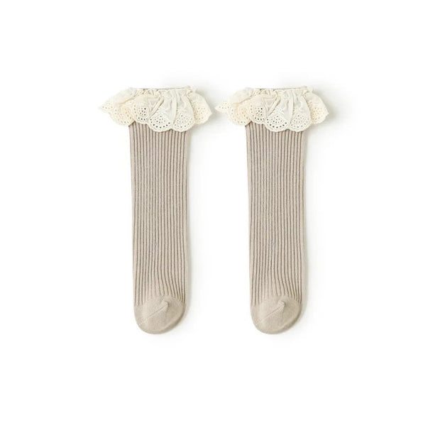 Бебешки дълги чорапи с дантела Lace