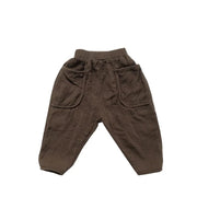 Бебешки памучен панталон Dark Brown