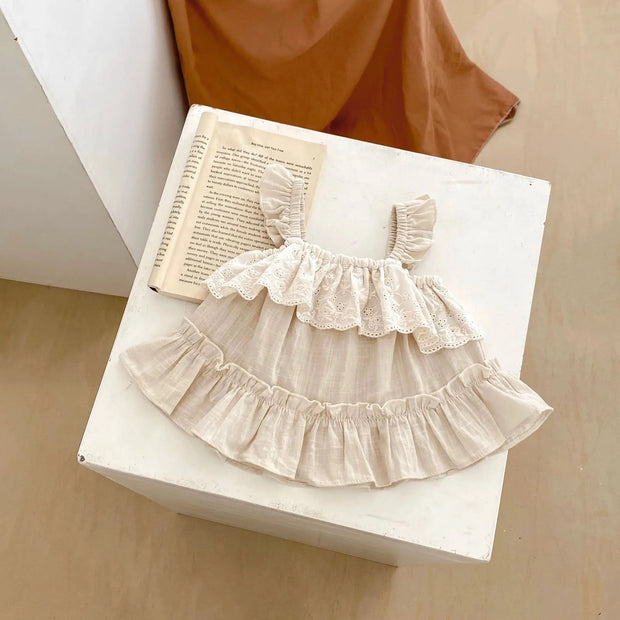 Бебешки памучен сет с дантела Lace