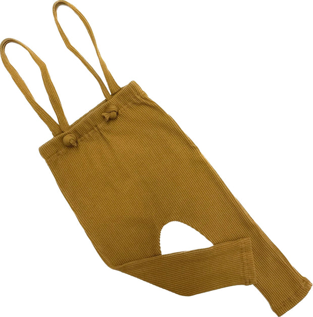 Бебешки памучен панталон Mustard
