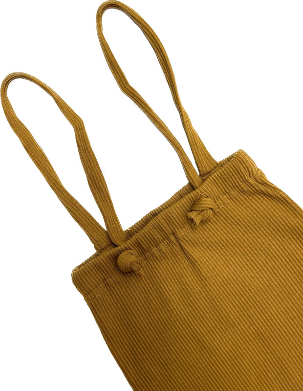 Бебешки памучен панталон Mustard