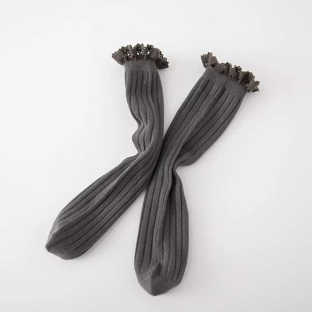 Бебешки дълги чорапи с дантела Lace