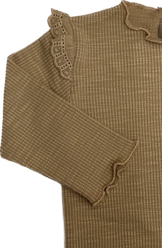 Памучен сет с дълъг ръкав Khaki